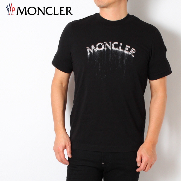 24SS新作モンクレール MONCLER メンズ デザインロゴプリント Tシャツ【ブラック】8C00002 89A17  999/【2024SS】m-tops | drawers（ドロワーズ）