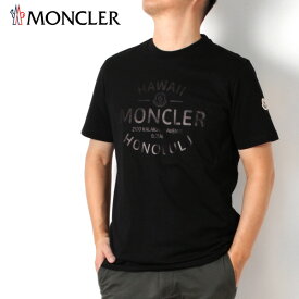 24SS新作モンクレール MONCLER メンズ ロゴプリント Tシャツ【ブラック】8C00040 89AJS 999/【2024SS】m-tops