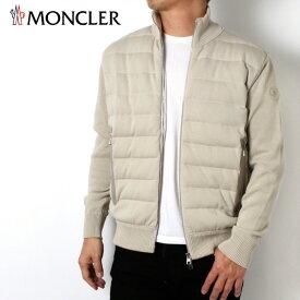 24SS新作モンクレール MONCLER メンズ ニットダウン コンビネーション ブルゾン【ベージュ】9B00014 M1367 215/【2024SS】m-outer