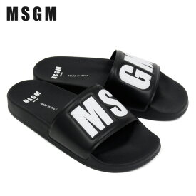 エムエスジーエム MSGM MSGMロゴ スライド シャワーサンダル【ブラック】3440MS209 830 99/【2023SS】m-shoes