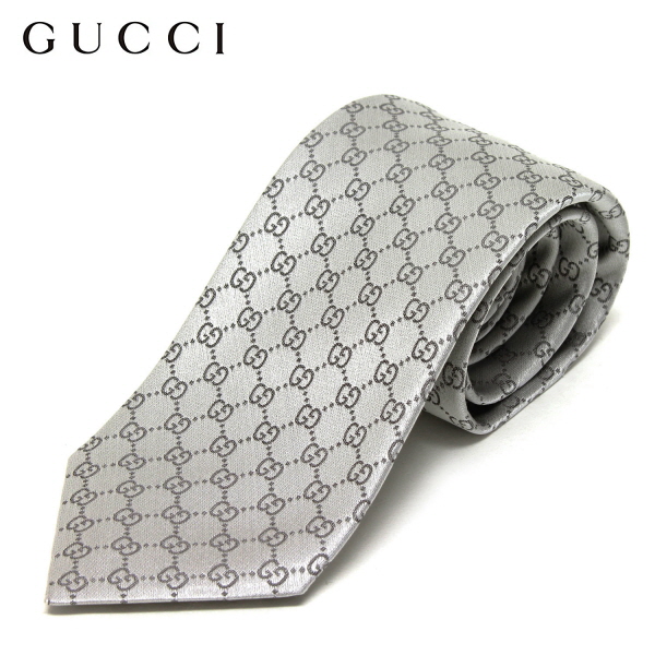 GUCCI グッチ ファッション雑貨 小物 ネクタイ 4B002 品揃え豊富で 1962 necktie 捧呈 グレー 456520