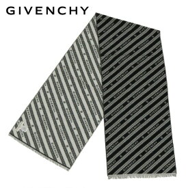 ジバンシィ GIVENCHY シルク混 ロゴマフラー スカーフ【BLACK×WHITE】GV3518 J4172 004/goods