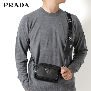 25AW���f���v���_ PRADA �����Y ReNylon x �T�t�B�A�[�m���U�[ �|�[�`�^�V�����_�[�o�b�O�yNERO�z2VH172 2DMH F0002/�y2025-26AW�zm-bag