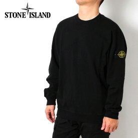 24SSモデルストーンアイランド STONE ISLAND バッジワッペン付き スエットトレーナー【V0029 BLACK】66060 V0029/【2024SS】m-tops