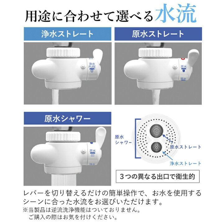 楽天市場】浄水器 レビュー特典付 30日間返金保証 3年間 カートリッジ 