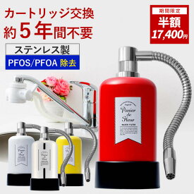 【最終在庫限定50%OFF→17,400円＋P10】在庫で終了。二度と買えません！ 浄水器 約5年 カートリッジ 交換不要 1way パニエドフルール 【公式】 ドリームバンク 日本製 PFAS PFOS PFOA 除去 有機フッ素 化合物 据置型 据え置き 塩素 塩素除去 浄水 蛇口 蛇口直結式