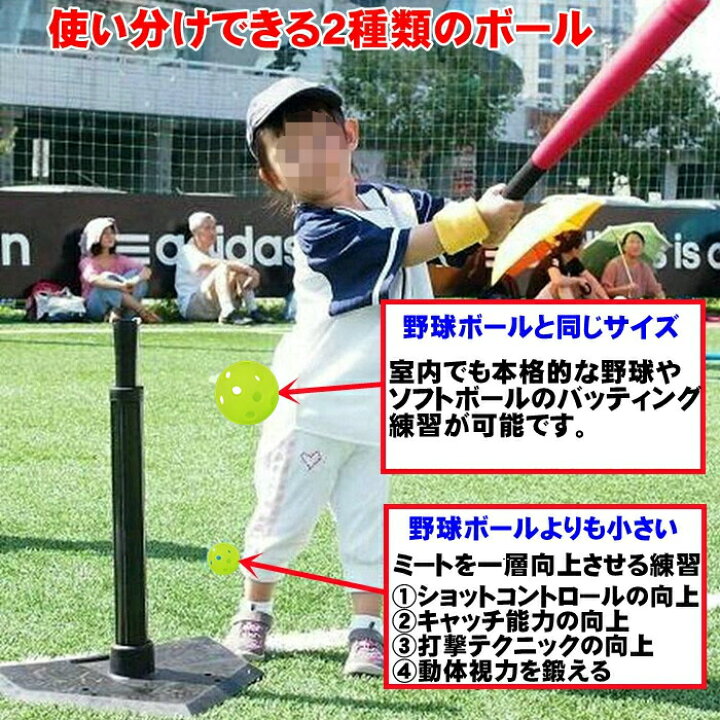 楽天市場】バッティングネット バッティングティー 穴あきボール 80個 