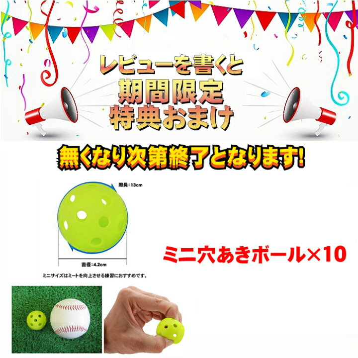 楽天市場】バッティングネット バッティングティー 穴あきボール 25個 
