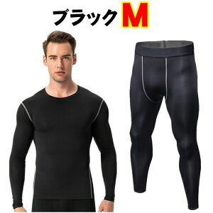 コンプレッションウェア セット スポーツ インナー ウェア 上下セット 長袖 タイツ ロングパンツ アンダーウェア 上着 スパッツ メンズ 高機能 春 夏 秋 吸汗速乾 インナー ランニング マラ