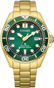 [CITIZEN] �r���v PROMASTER MARINE�V���[�Y �G�R�h���C�u �_�C�o�[ 200m ���f�� �O���[��/�V���o�[ ���(�j+�C���f�b�N�X) �t��]�h�~�x�[�� �˂����b�N��イ�� �����Y (BN0262-59W �O���[��/�S�[���h)