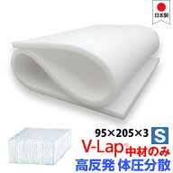 カバー無し中材のみ！ 体圧分散 シングル 95×205×3cm テイジン【V-Lap】マットレス テイジン v-lap 敷…