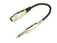 XLRマイク端子と6.3Φの接続に便利な変換コード XLR3/11C-6.3Φモノラルプラグマイク端子変換コード0.2M …
