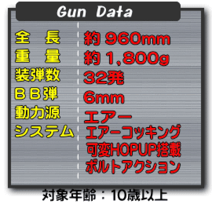 楽天市場】エアガン コッキングライフル Type96 ジュニア【クラウン