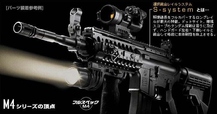 楽天市場】スタンダード電動ガン M4 S-システムSYSTEM【東京マルイ 