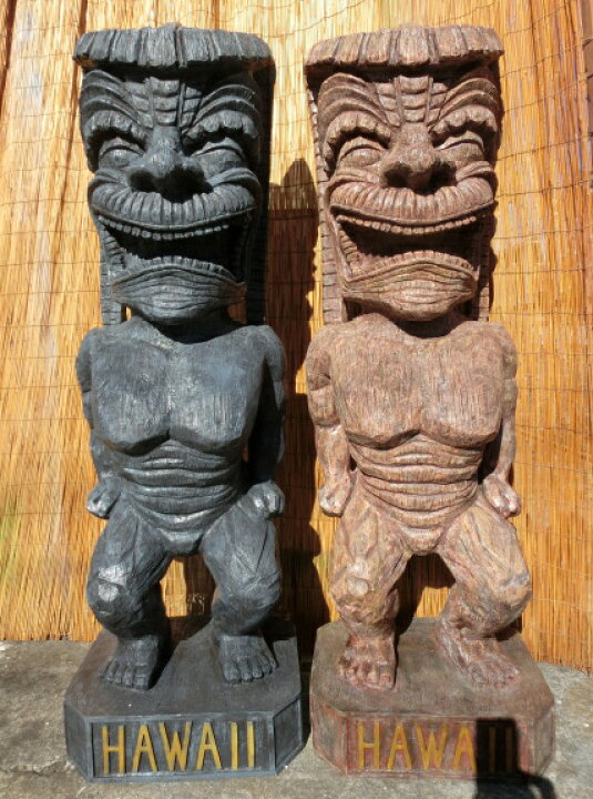 楽天市場】高さ117cm！TIKI（ティキ）像 ビッグフィギュア ブラウン  