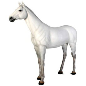 アニマル　フィギュアシリーズ【立ち振る舞う馬】ホワイト（等身大フィギュア）