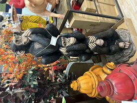 アニマル ビッグフィギュア【チンパンジー　見ざる聞かざる言わざる】（等身大フィギュア）