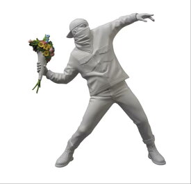 バンクシー・フラワー　等身大フィギュア　ホワイト　　※送料別途、ご注文後お知らせします