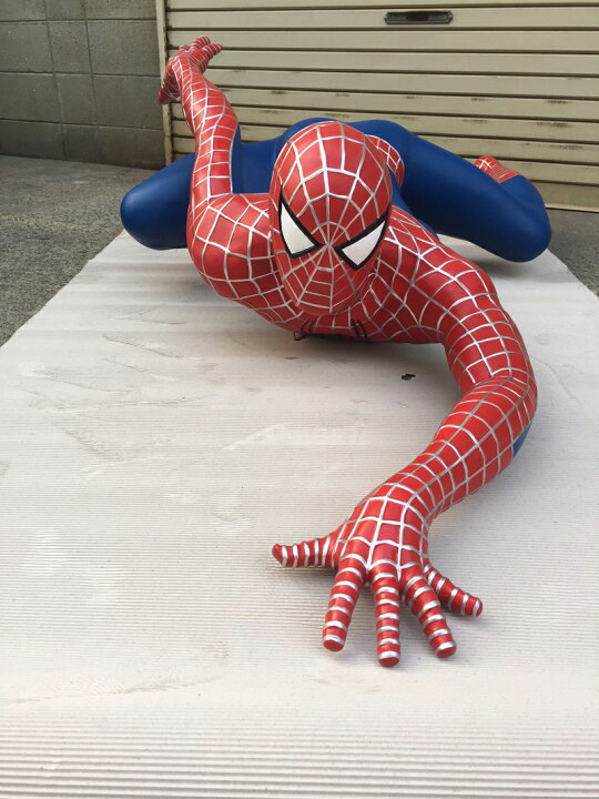 楽天市場】壁用 スパイダーマン フィギュア（クライム）ビッグ 等身大  