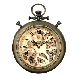 ギアー クロック（壁掛け時計）　「懐中時計ゴールド ギアー」　クロック 時計