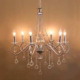 インテリア　クリスタル ガラス シャンデリア[tessi テッシー]【6灯】LED対応