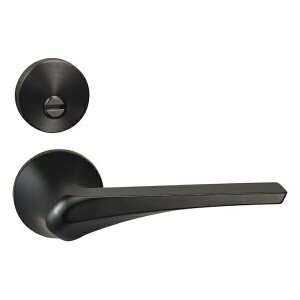 永大産業 スキスム レバーハンドル 11BM型 丸座タイプ 間仕切錠 ブラック TDB-CM11BM1