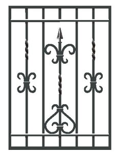 鋳物面格子 ブリティッシュ型 03607 W640×H896mm 壁付 LIXIL/TOSTEM リクシル/トステム 窓サッシ アルミ面格子 デザイン格子 おしゃれ 後付け アルミ面格子 リフォーム DIY ドリーム