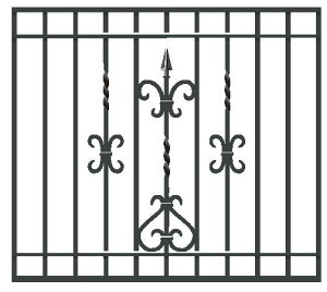 鋳物面格子 ブリティッシュ型 07407 W1010×H896mm 壁付 LIXIL/TOSTEM リクシル/トステム 窓サッシ アルミ面格子 デザイン格子 おしゃれ 後付け アルミ面格子 リフォーム DIY ドリーム