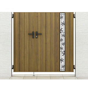 門扉 リクシル 開き門扉AA TS2型 縦桟 両開き 親子 04-08-12/04-08-14 柱使用 W1200(400+800)×H1200/1400mm LIXIL 開き門扉 リフォーム ドリーム