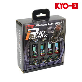 ダットサン ホイールナット D22系 M12xP1.25 テーパー座用 レーシングコンポジットR40 ネオクロ 17HEX ナット24個入 KYO-EI(協永産業) RI-03N*+ZRI3N*x4