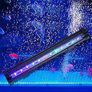 LED水槽ライト 気泡ライト アクアリウムライト 水中ライト 熱帯魚ライト 潜水灯 7色LED 水族館水槽用照明 装飾 酸素補給 観賞魚 熱帯魚飼育 水草育成 IP68防水 高輝度 長寿命 省エネ 水陸両用 