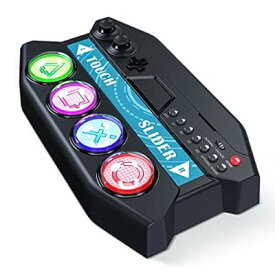 「初音ミク Project DIVA Future Tone DX 」専用ミニコントローラー for PS4 PS4コントローラー ミニアケコン 遅延なし PS4のみ対応 PEGA GAME 静音ボタン アケコン タッチスライダー＆発光機能搭載 ブラ