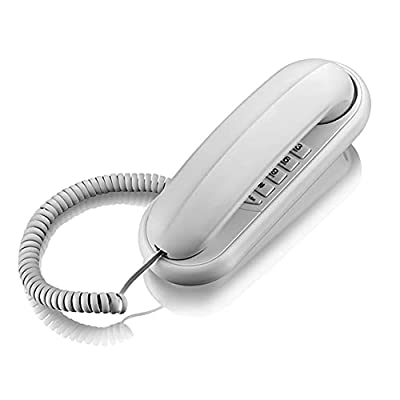 Gtwoilt TCF-1000 電話機 親機のみ シンプルフォン ホーム電話機 ホテルの電話機 壁掛け対応 ミュート 一時停止 リダイヤル機能付き（白い）