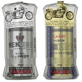 NAKARAI バイク用メッキ保護剤+錆び取り剤セット 汚れ拭きクロス付 メッキング + サビトリキング バイク オートバイ 二輪 メンテナンス