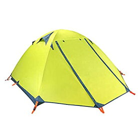 TRIWONDER 2人用 テント 4シーズン 山岳テント 軽量 防水 バックパック キャンプ ツーリング 登山 てんと 二重層 テント (グリーン - 2人用)