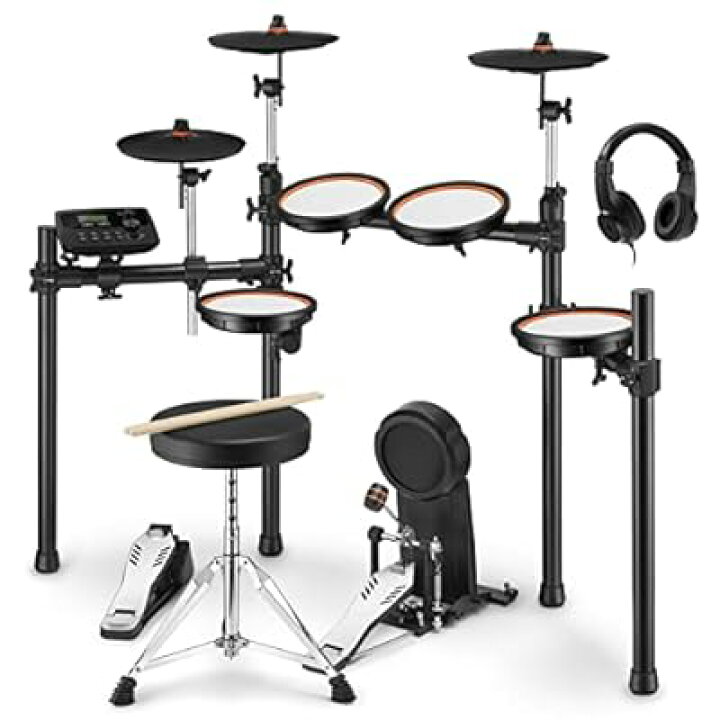 楽天市場】Donner 電子ドラム セット メッシュ 折りたたみ式 音源425 