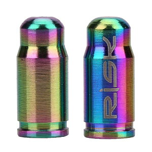 タイヤバルブキャップ 自転車 アルミタイヤ空気バルブキャップ チタン合金 Presta TC4内部チューブ用 2個入り