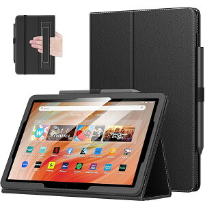 Fire HD 10 P[X Fire HD 10 & 10 Plus 2023/2021 13/11 pیJo[ SʕیP[X X^hP[X z_[t yV[St y ^ h~ 蒠^ Black
