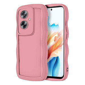 For OPPO A79 5G 対応 ケース カバー シリコン質感 CPH2557 A303OP 耐衝撃 落下防止 取付簡単 カメラ保護 レンズ保護 高級携帯電話ケース OPPO A79 5G 用 (ピンク)