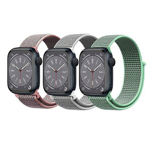 3枚入り Apple Watch 対応バンド(38mm/40mm/41mm/42mm) Apple Watch Series 10 42mm/iWatch Series 9/8/7/6/5/4/3/2/1/SE スポーツバンド ナイロン交換バンド軽量