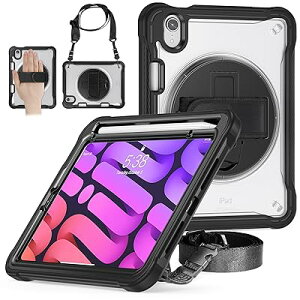 360x ] nhxg iPad Mini 6 mini 6 P[X cu u X^h V_[Xgbvt  ^ubg Jo[P[X | ΂ߊ| y[ ϏՌ TPU+PC Jo[ (