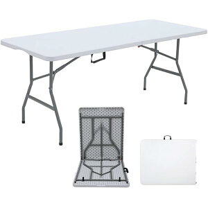 AEghA e[u ܂肽݃e[u Lve[u ܏ 180cm 150cm 120cm Ɨpe[u _CjOe[u 傫 ω׏d120kg RpNg gݗĊȒP  BBQ (150cm)