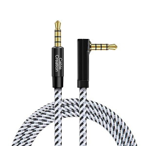 3.5mm I[fBIP[u, AUXP[u wbhzP[u TRRS IX-IX БL^ }CNtHΉ wbhtH/iPod/iPhone/iPad/z[XeI/J[XeIȂǑΉ ubN 0.45M