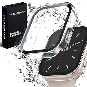 for Apple Watch防水ケース 45mm 44mm 41mm 40mmアップルウォッチ 用 保護ケース 強化ガラスフィルム Series 9/8/7/6/SE/5/4 一体型 3D直角エッジ新デザイン メッキ加工 PC素材 高タッチ感度 全