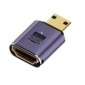 Mini HDMI �I�X-HDMI 2.1���X UHD ���� �S�[���h�R���o�[�^�[�A�_�v�^�[ 8K 60hz HDTV�Ή�
