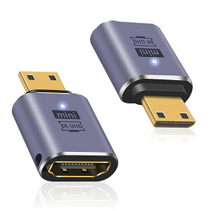 Mini HDMI HDMI ϊA_v^, 8K HDMI~j HDMIϊA_v^[ Mini HDMI(IX) to HDMI(X) A_v^bLRlN^ 8K@60Hz, 4K@144Hz, 2K@240Hz HDRΉ 2Zbg