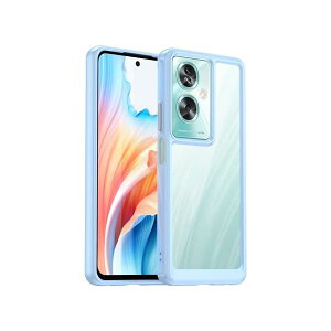 OPPO A79 5G ケース『』新型 軽量 超薄型 TPU+PC 透明 カバー OPPO A79 5G 専用 耐衝撃 衝撃吸収 指紋防止 擦り傷防止 レンズ保護 着脱簡単(ダークブルー)