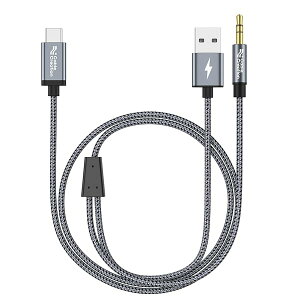 USB[d|[gtUSB C to 3.5mmI[fBIϊP[u, ԍڗpAux P[uAux, Type C to AuxWbNwbhtH18W[d|[gtԍڃXeIP[u/iPhone 16 15 Pro Max Plus, G