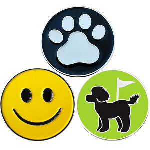 ゴルフ マーカー ゴルフキ磁気 ロゴボールマーク かわいい猫犬 肉球 デザイ3個入り (A ゴルフ マーカー ・3個入)