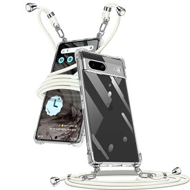 Google Pixel 7 ケース クリア ショルダー Google Pixel 7 スマホケース ピクセル7 カバー 肩掛け 斜めかけ 縄掛けケース 透明 薄型 軽量 TPU 携帯ケース 紐付き 斜めがけ 織りストラップ付き 長さ調整可能 取り外